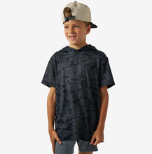 Load image into Gallery viewer, Burlebo | Short Sleeve Performance Hoodie- Black Camo
