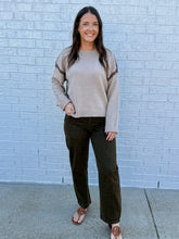 Load image into Gallery viewer, CoCo Crochet Stitch Drop Shoulder Sweater
