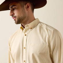 Load image into Gallery viewer, Ariat | Savannah Tan Solid Pinpoint LS Button Up

