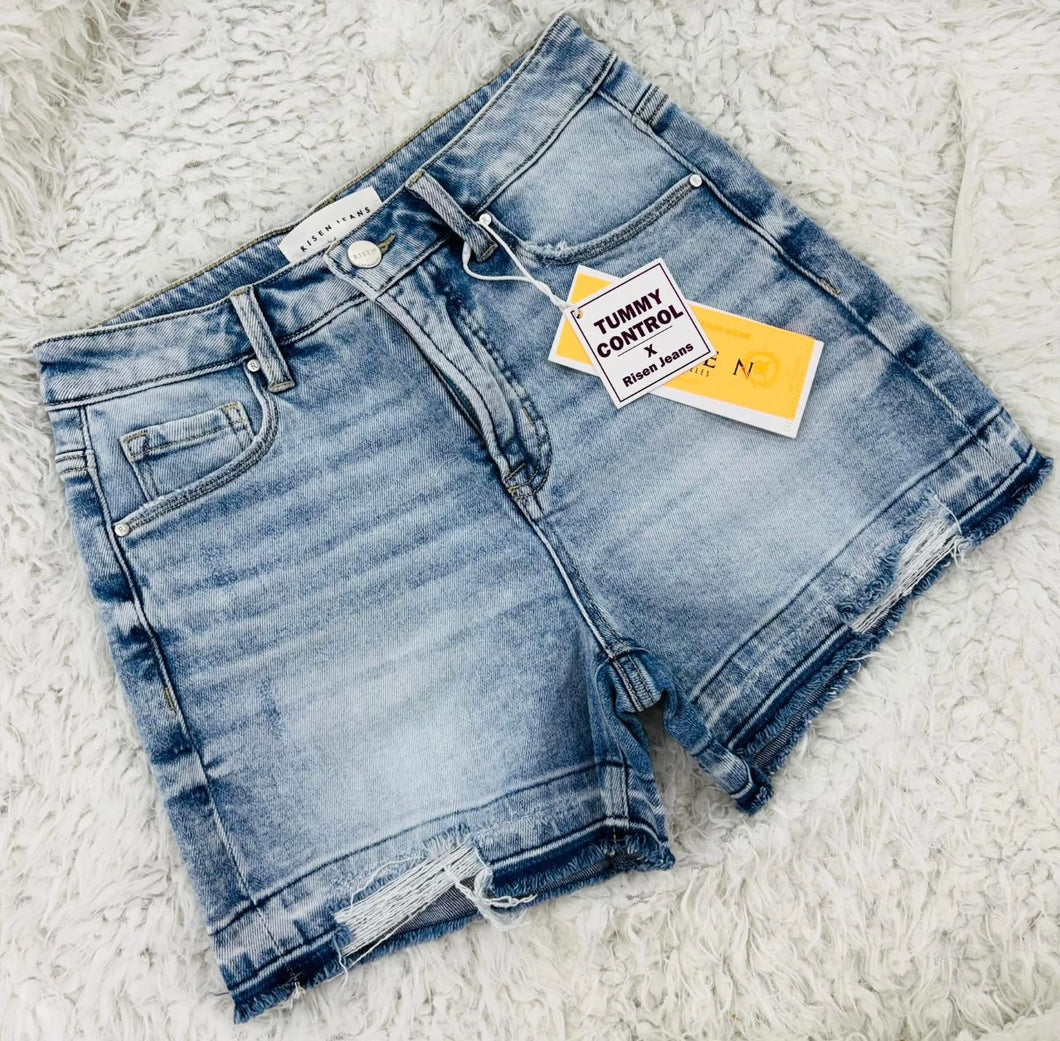 RISEN | Light Wash Denim Short