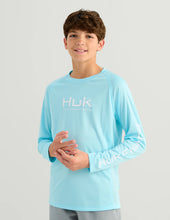 Load image into Gallery viewer, Huk | YOUTH Performace Fishing Shirt Aqua
