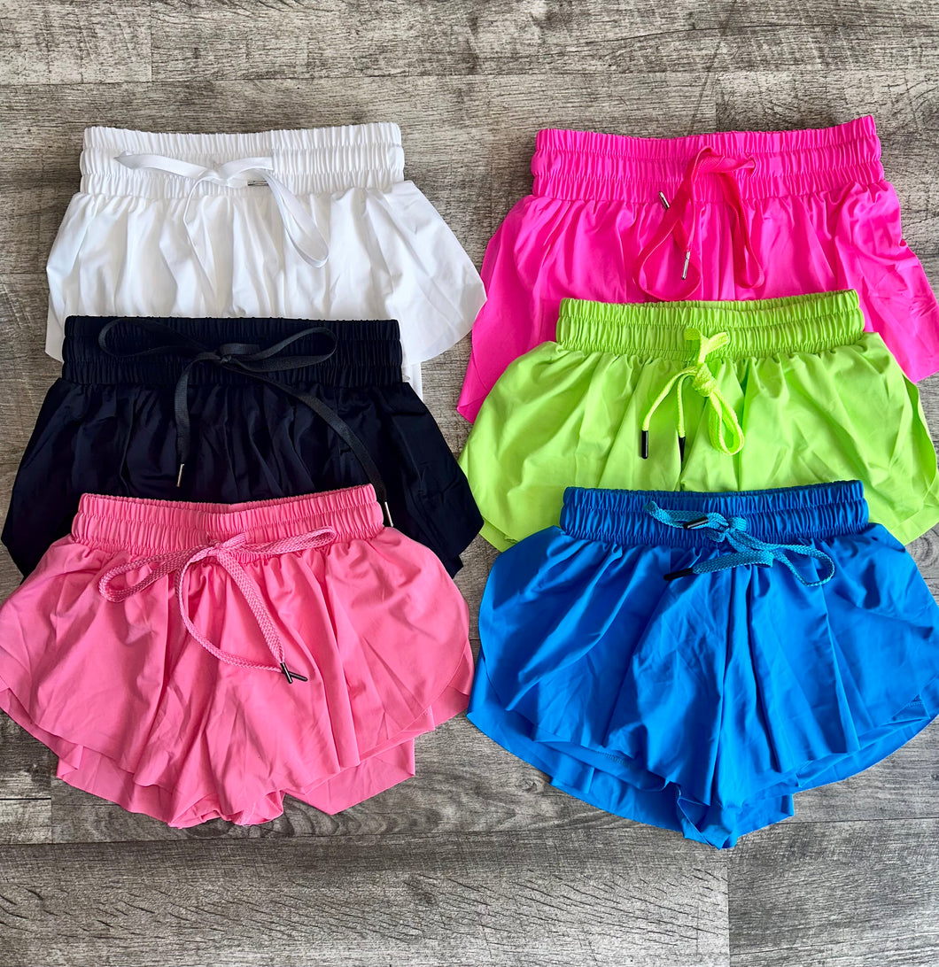 Athletic Flowy Shorts | Lime