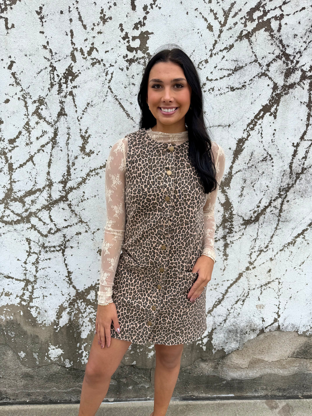 Leopard Button Down Dress
