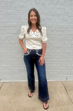 Load image into Gallery viewer, Ponies &amp; Polka Dot Embroidered Blouse
