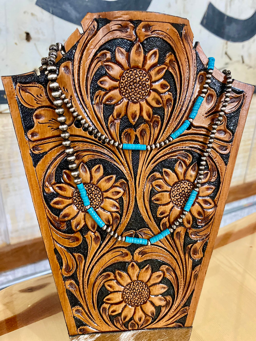 Lg Blue Navajo Necklace