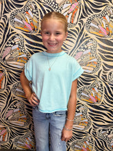 Load image into Gallery viewer, Youth Backless Stitched Top Blue

