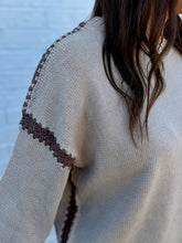 Load image into Gallery viewer, CoCo Crochet Stitch Drop Shoulder Sweater
