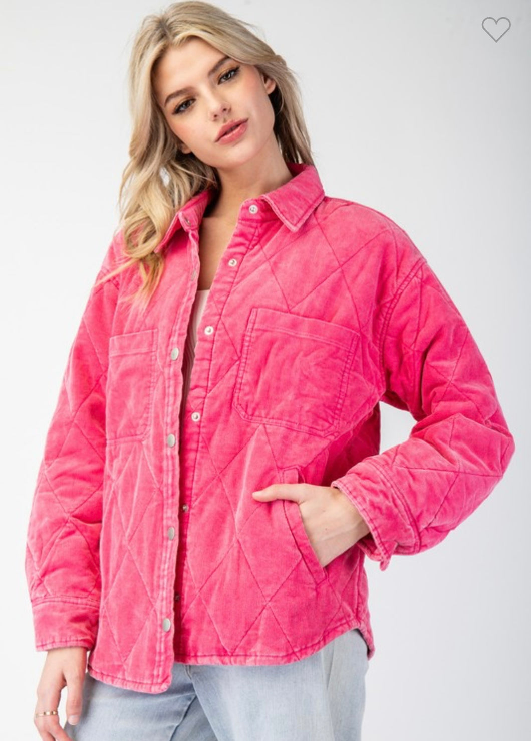 Happy Days Quilted Jacket | Hot Pink