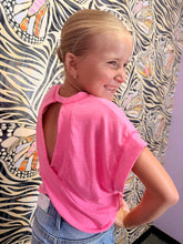 Load image into Gallery viewer, Youth Backless Stitched Top Pink
