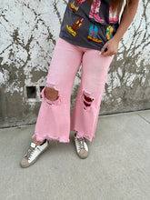 Load image into Gallery viewer, Poppi Pink High Rise Flare Jean
