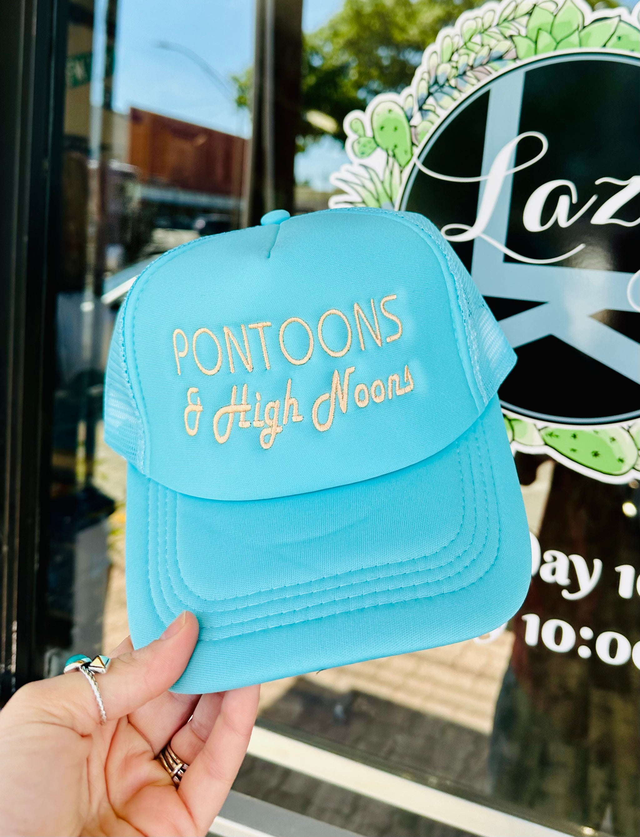 Pontoons & High Noons Trucker Hat – Lazy K Boutique display picture 1