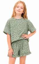 Load image into Gallery viewer, Youth Dots Print Top &amp; Shorts Set
