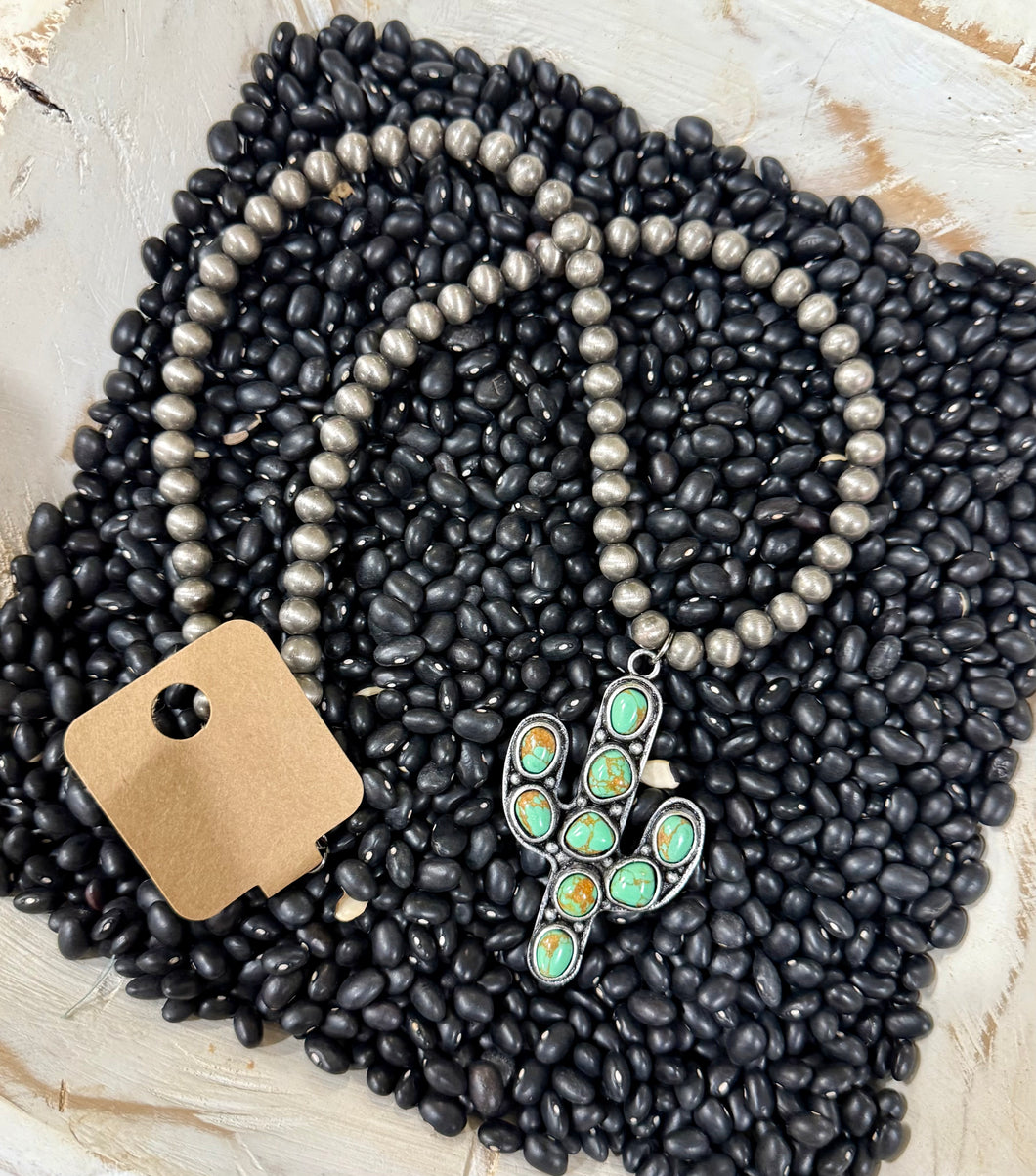 Cactus Green Navajo Necklace