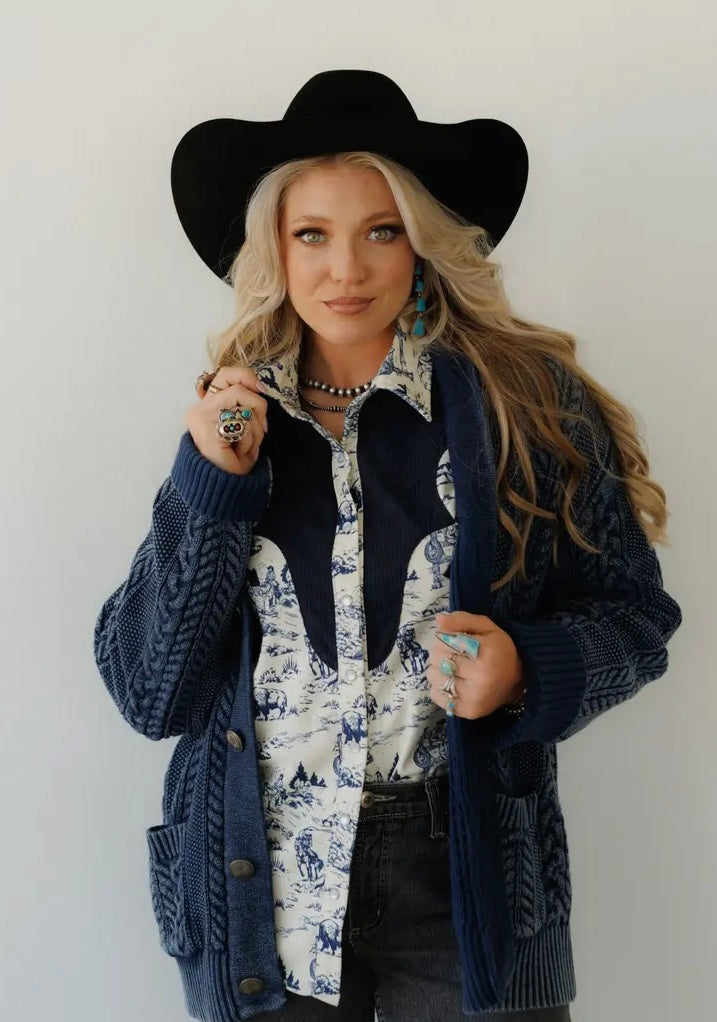 Blueberry Bay Concho Sweater