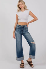 Load image into Gallery viewer, Petra | High Rise Loose Straight Double Cuff Jean
