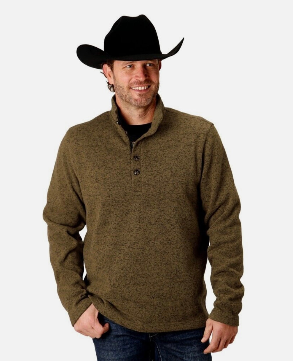 Stetson | Western Sweater Mens Knit Bonded Brown