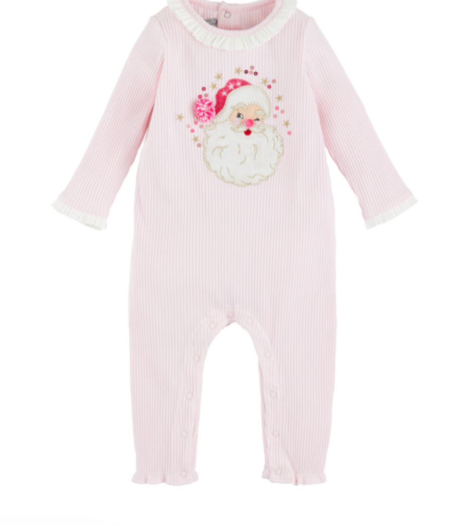 Pink Santa Baby Romper