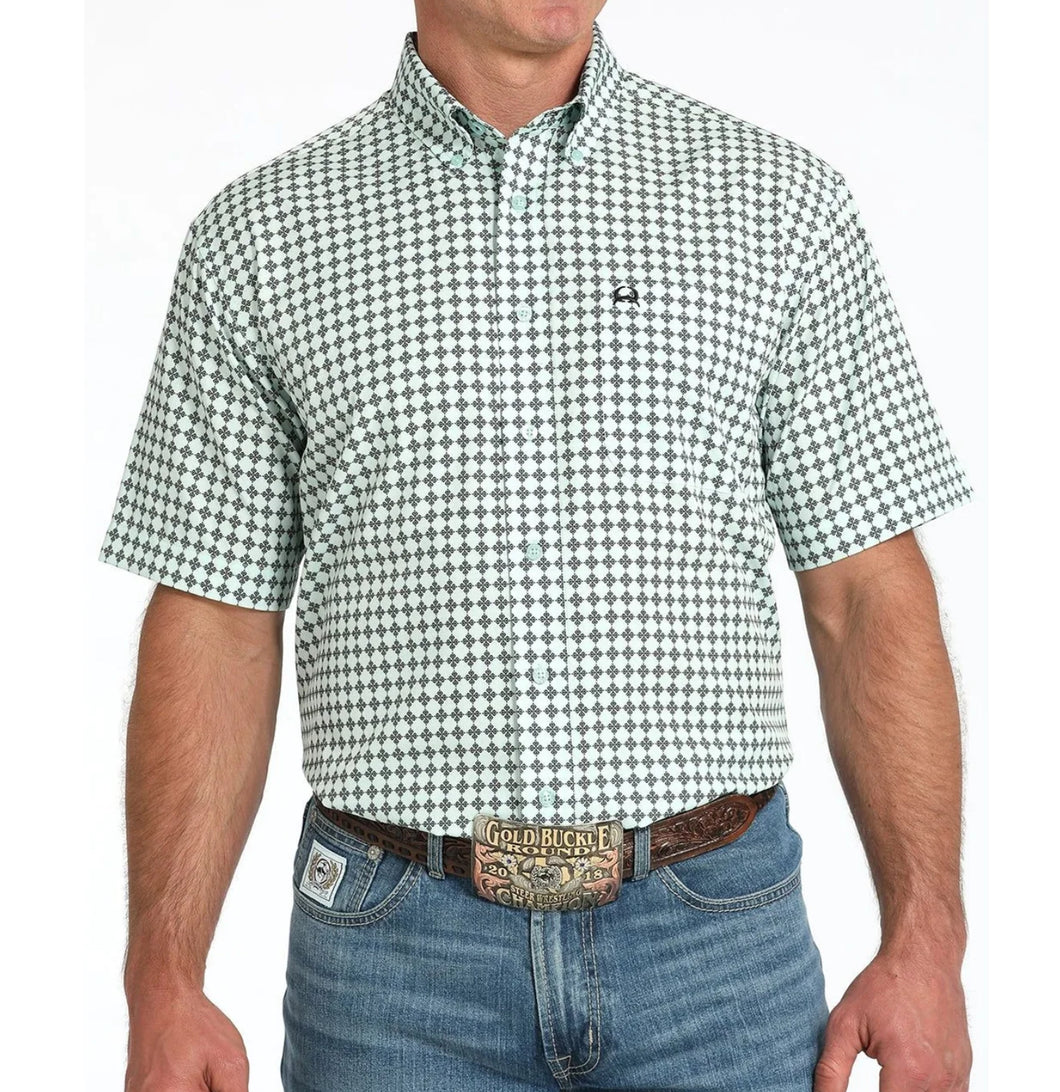 Cinch Mens Arena Flex S/S | Light Blue