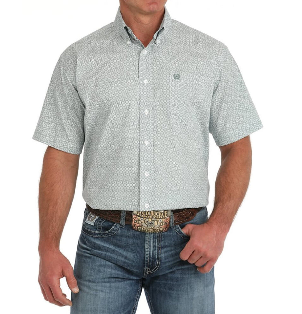 Cinch | Mens Medallion Short Sleeve Green