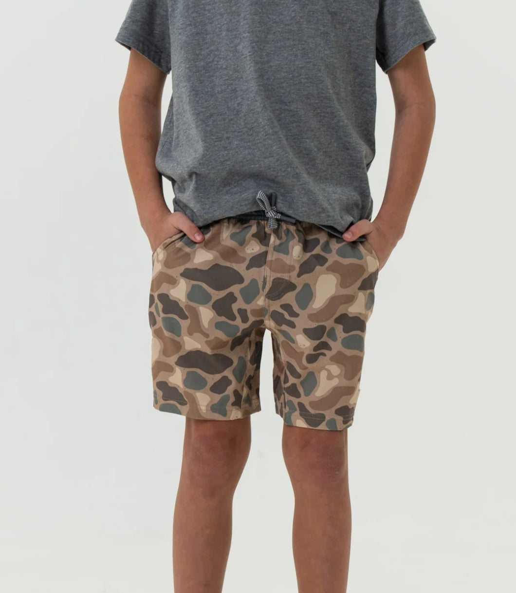 Burlebo | Youth Pintail Camo Athletic Shorts
