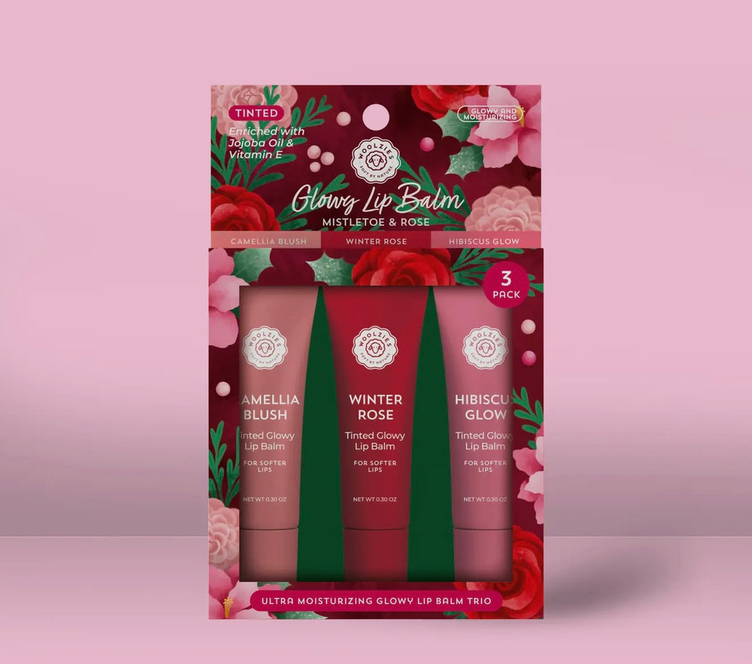 Woolzies | Mistletoe & Rose Trio Lip Balm