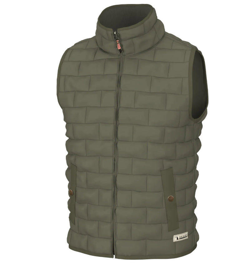 Local Boy | YOUTH Olive Brick Quilted Vest