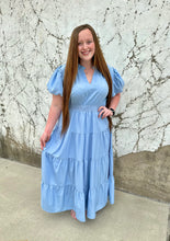 Load image into Gallery viewer, Savanna Sky Blue Dress Reg &amp; Plus
