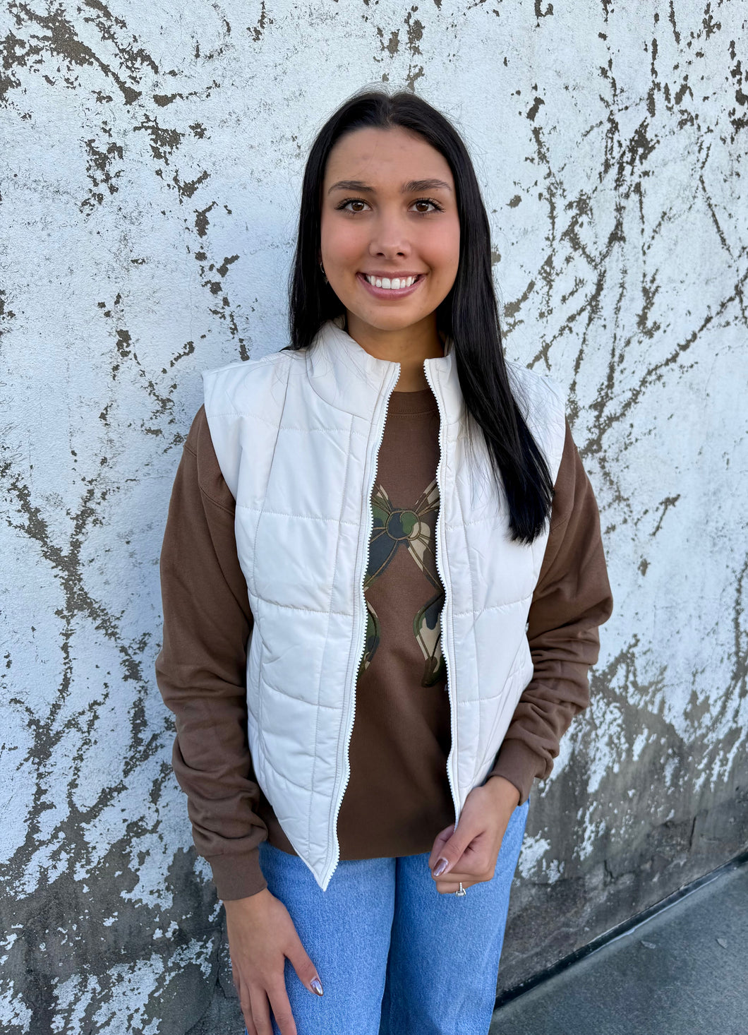 Get Cozy Puffer Vest - Cream