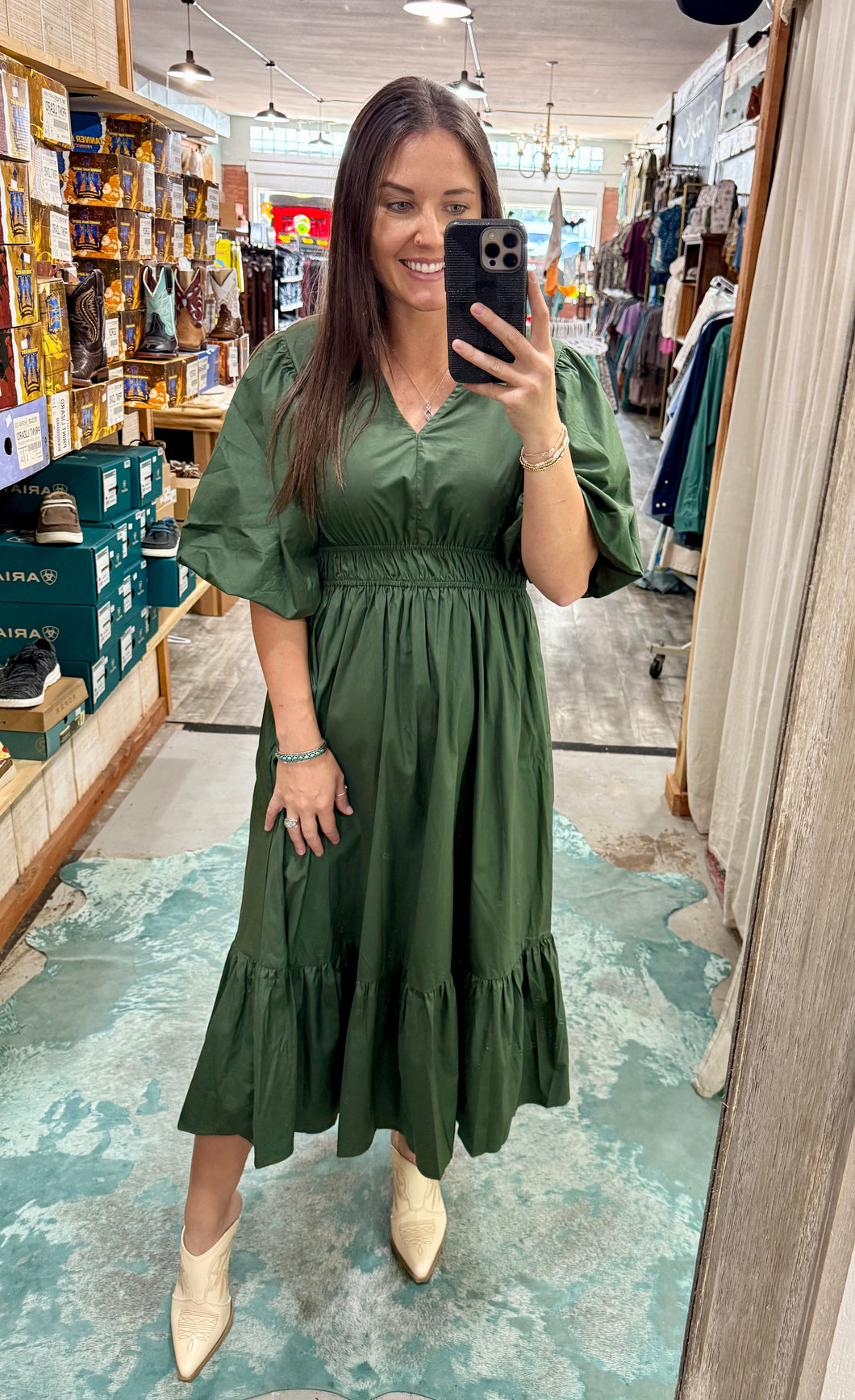 Hadley Hunter Green Dress