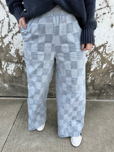 Load image into Gallery viewer, Checkerboard Denim Palazzo Pants
