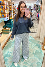 Load image into Gallery viewer, Checkerboard Denim Palazzo Pants
