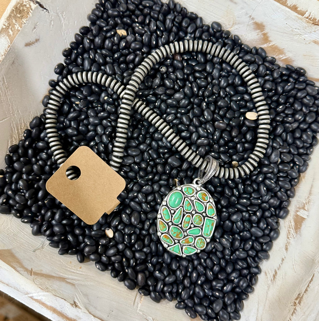 Round Cluster Skinny Necklace