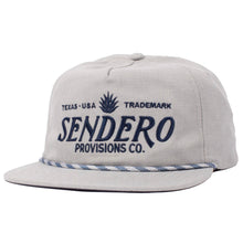 Load image into Gallery viewer, Sendero Grey/ Navy Rope Logo Hat
