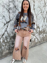 Load image into Gallery viewer, Carlee Camel High Rise Cropped Jean
