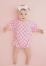 Load image into Gallery viewer, Checkered Pocket Romper
