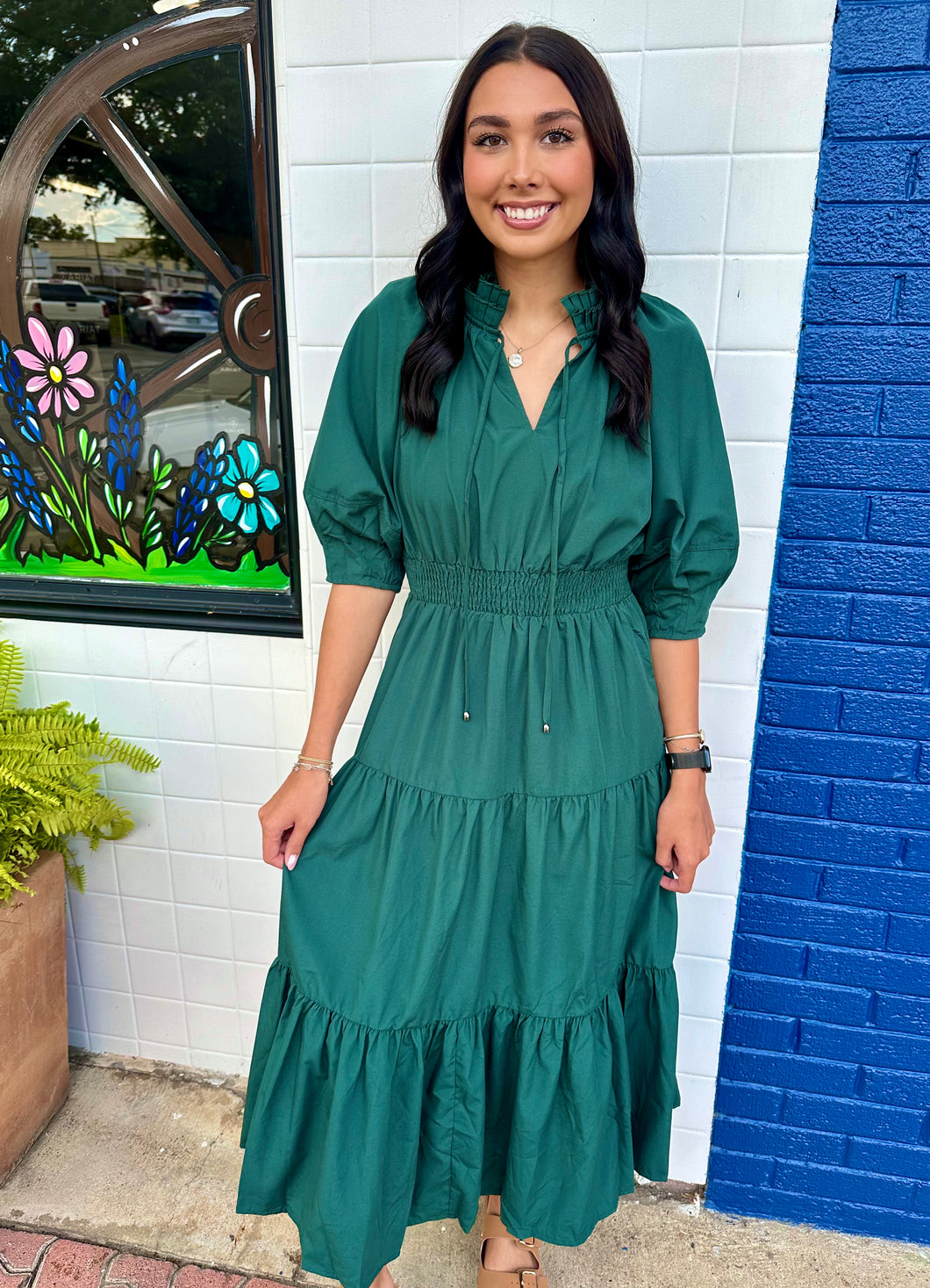 Finley Dress | Forrest Green