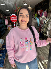 Load image into Gallery viewer, Nutcracker Embroidered Crewneck | Baby Pink
