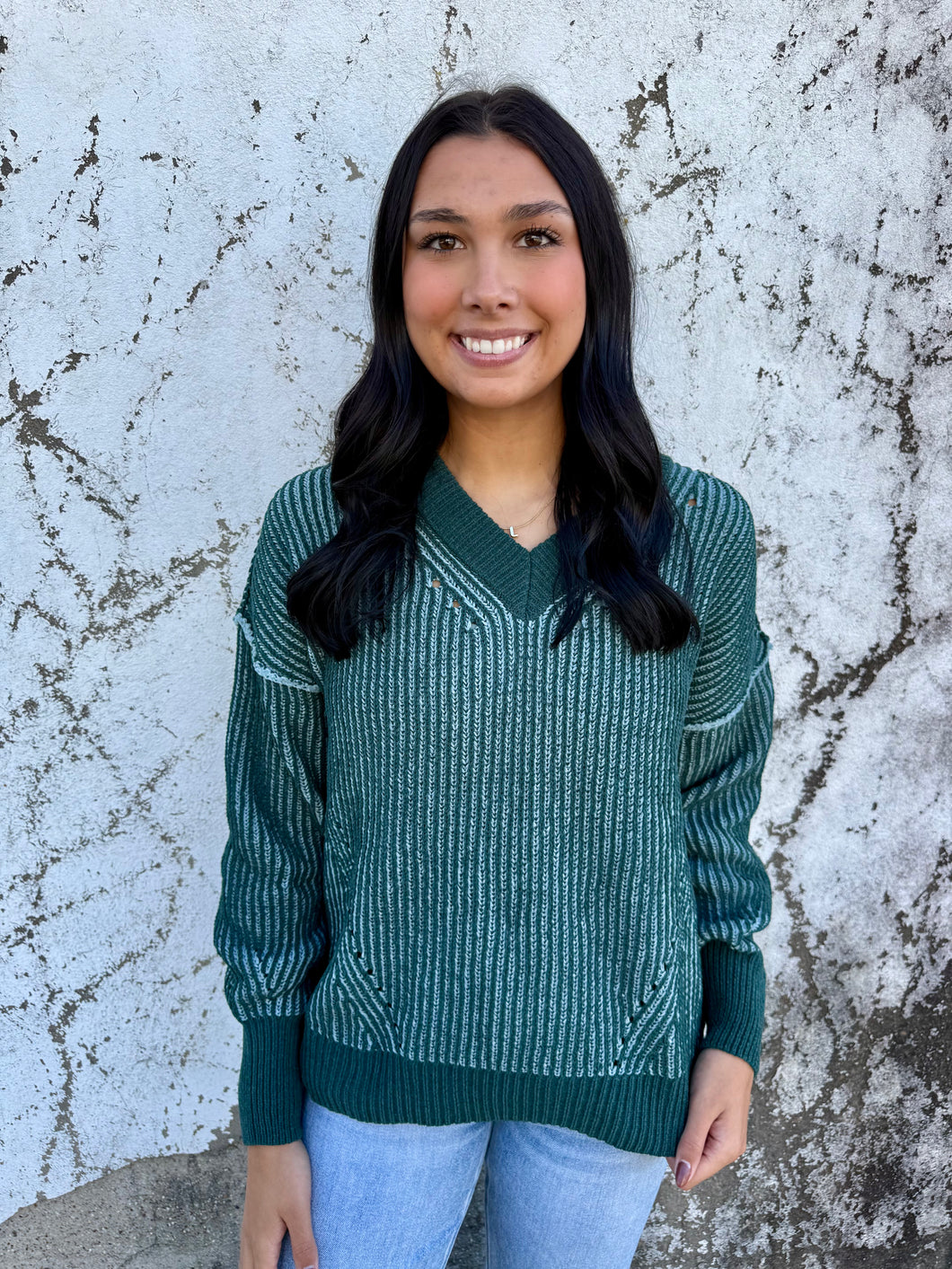 Forest Green Knit Sweater