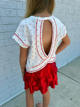 Load image into Gallery viewer, Hayden | Polka Dot Game Day Backless Shirt
