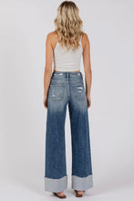 Load image into Gallery viewer, Petra | High Rise Stretch Wide Leg Cuff Jean
