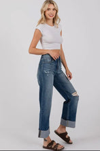Load image into Gallery viewer, Petra | High Rise Loose Straight Double Cuff Jean

