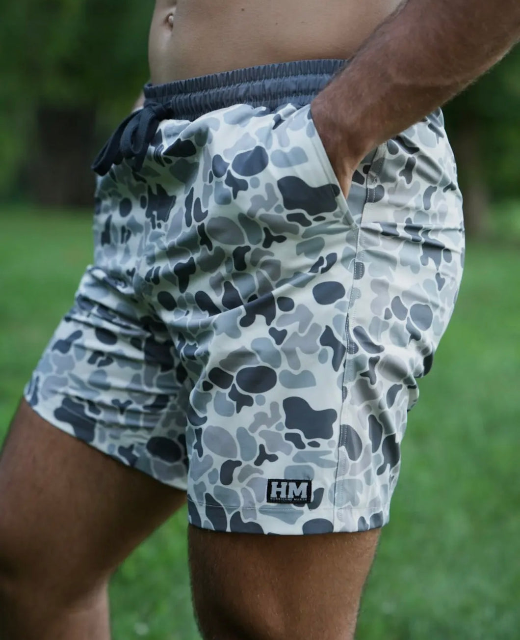 Hurricane Marsh Slate Camo Athletic Short