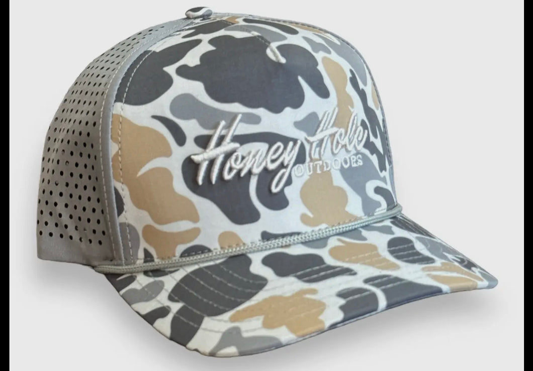Honey Hole | Rope Hat Grey Camo