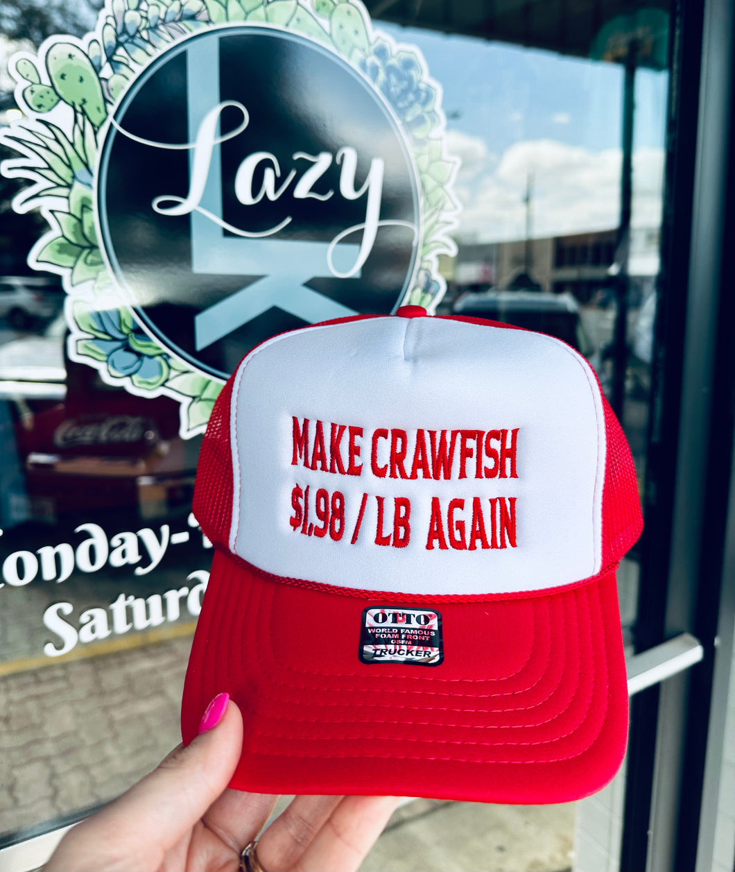 Make Crawfish White Trucker Hat