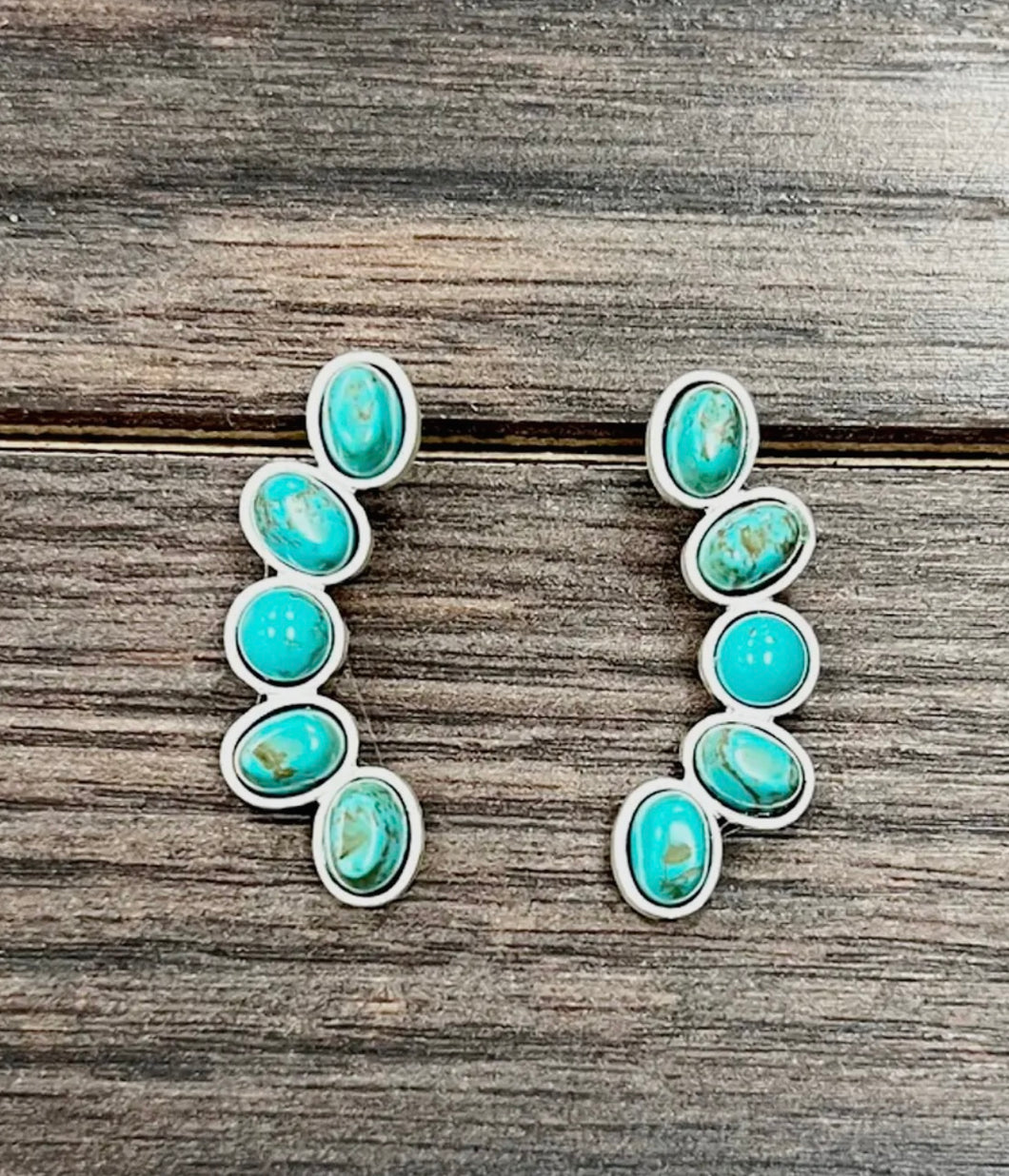 Navajo Turquoise Scoop Stud Earrings