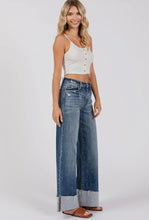 Load image into Gallery viewer, Petra | High Rise Stretch Wide Leg Cuff Jean
