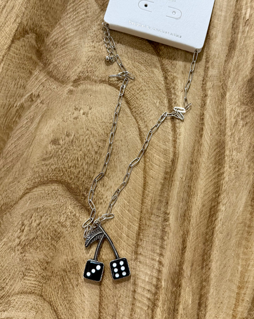 Cherry Dice Link Necklace