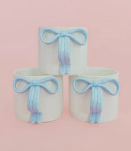 Load image into Gallery viewer, Powder Blue Bow Mug
