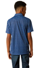 Load image into Gallery viewer, Ariat | Boys All Over S/S Polo Blue Depths
