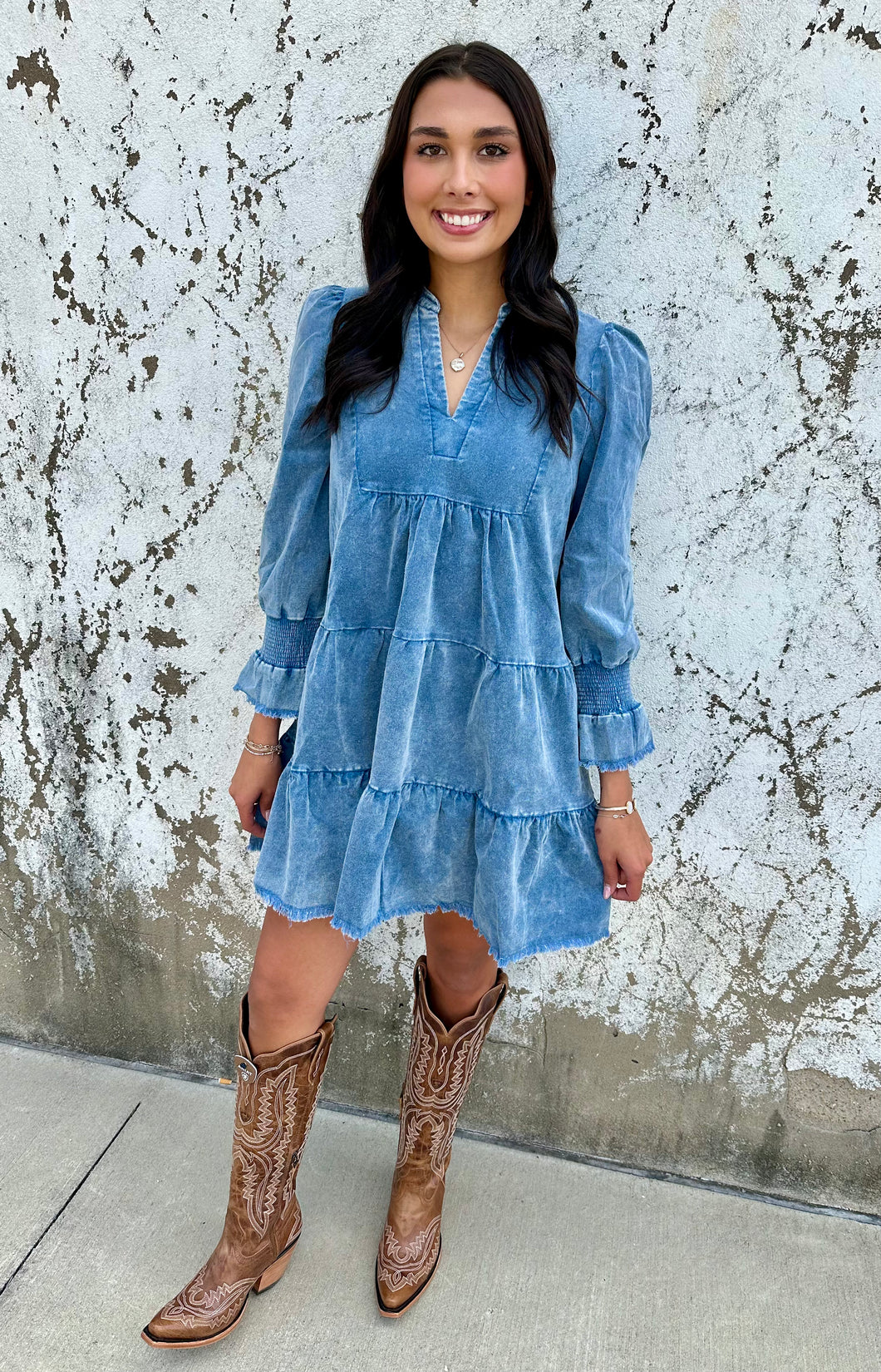 The Sonya Dress | Denim Blue